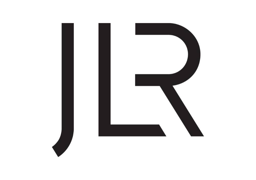 The corporate JLR logo featuring a black, minimalist sans-serif monogram on a plain white background.