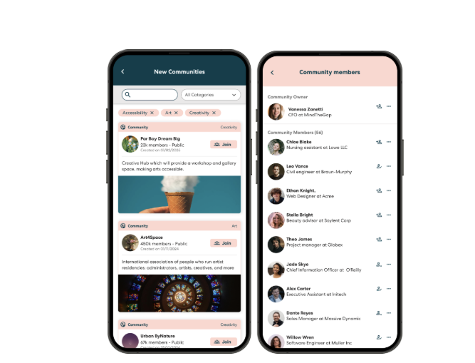 WorkL Communities App Screenshot