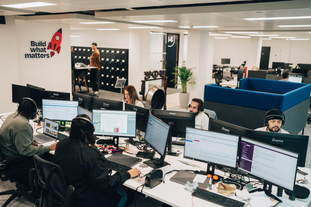 Checkatrade office based employees working at desk